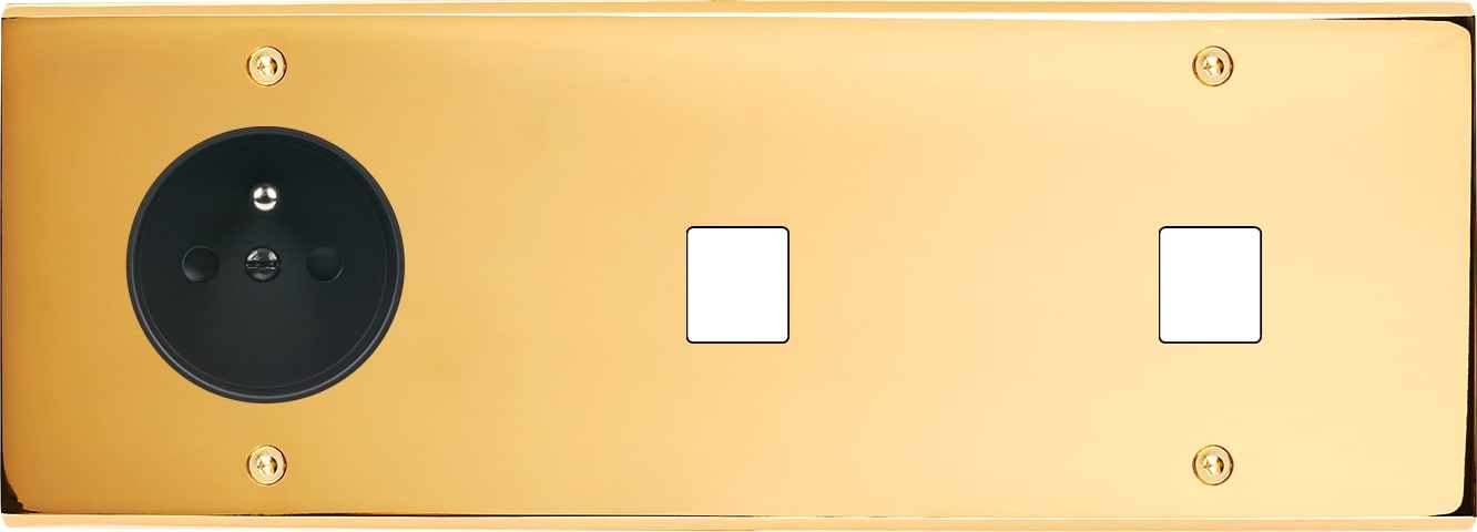 MODELEC - Façade Confidence Laiton Or Miroir Triple Horizontale PC M1 M1 à Vis
