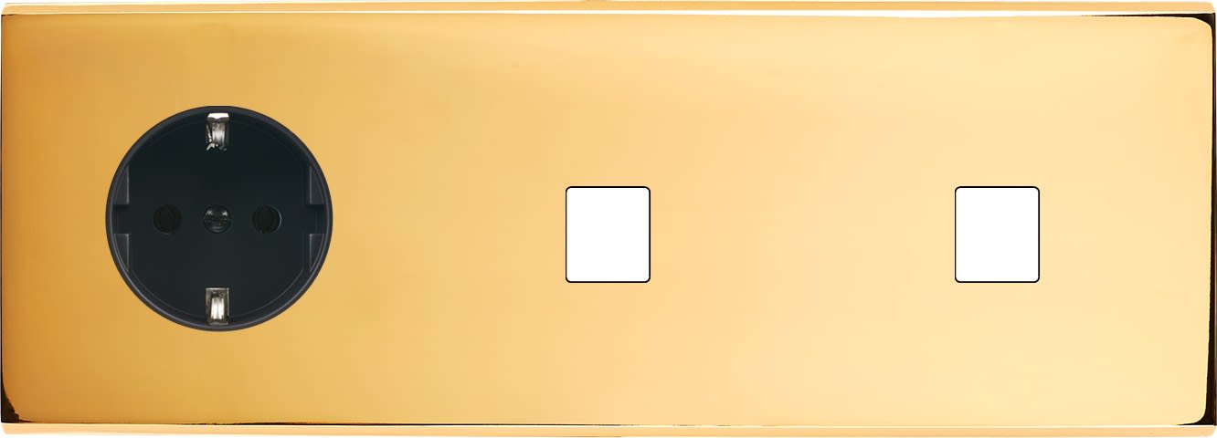 MODELEC - Façade Confidence Laiton Or Miroir Triple Horizontale PCK M1 M1 Magnetique