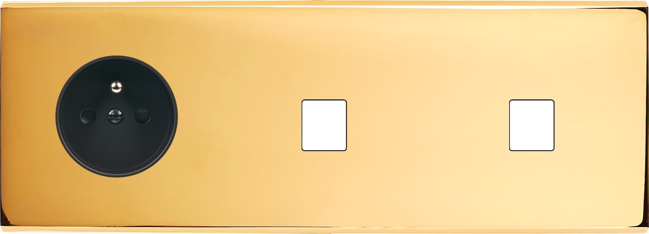 MODELEC - Façade Confidence Laiton Or Miroir Triple Horizontale PC M1 M1