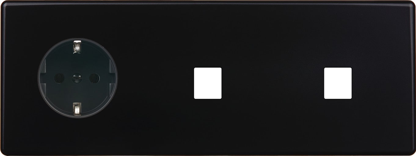 MODELEC - Façade Hitera Noir Soft Touch Triple Horizontale PCK M1 M1
