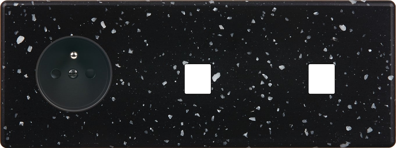 MODELEC - Façade Hitera Terrazzo Noir Triple Horizontale PC M1 M1