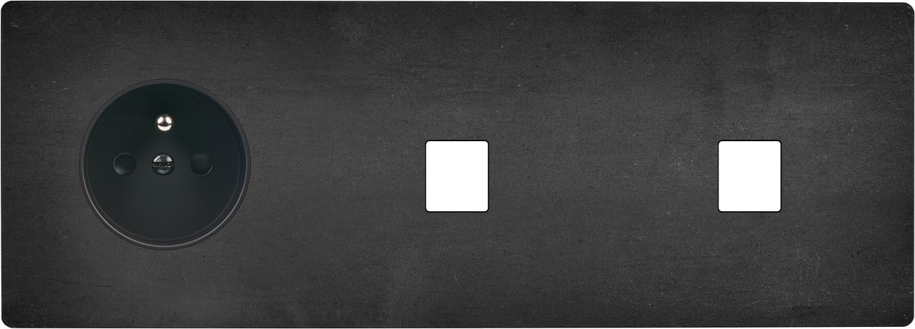 MODELEC - Façade "M" Acier Verni Triple Horizontale R1 1 Media 1 Media magnétique