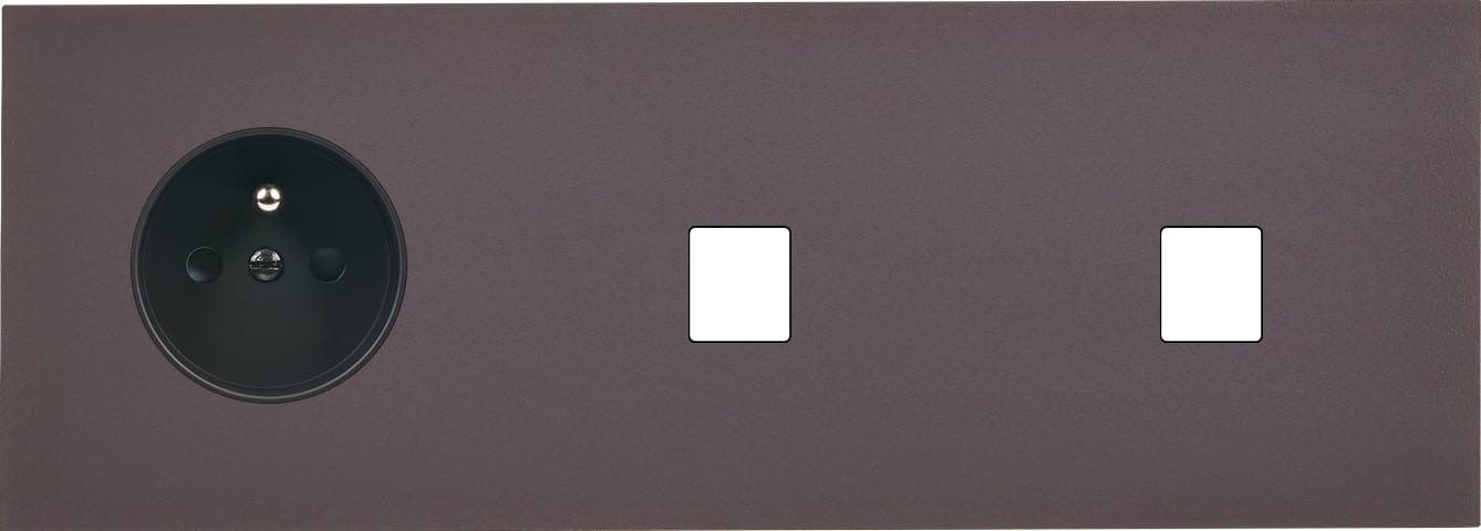 MODELEC - Façade Désir Anthracite Mat Triple Horizontale PC M1 M1