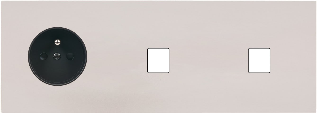 MODELEC - Façade Désir Gris Perle Mat Triple Horizontale PC M1 M1