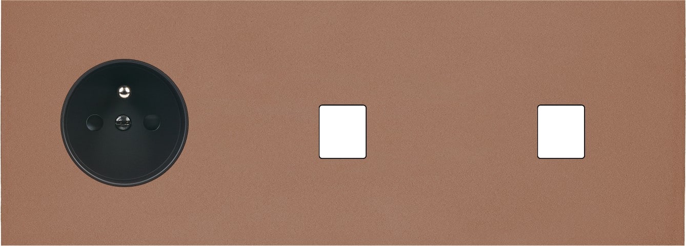 MODELEC - Façade Désir Moka Mat Triple Horizontale PC M1 M1