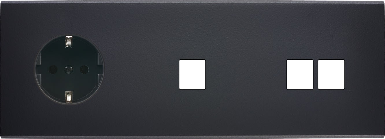 MODELEC - Façade Confidence Laiton Noir Mat Triple Horizontale PCK M1 M2