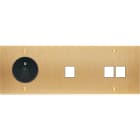 MODELEC - Façade Confidence Laiton Brosse Triple Horizontale PC M1 M2 à Vis