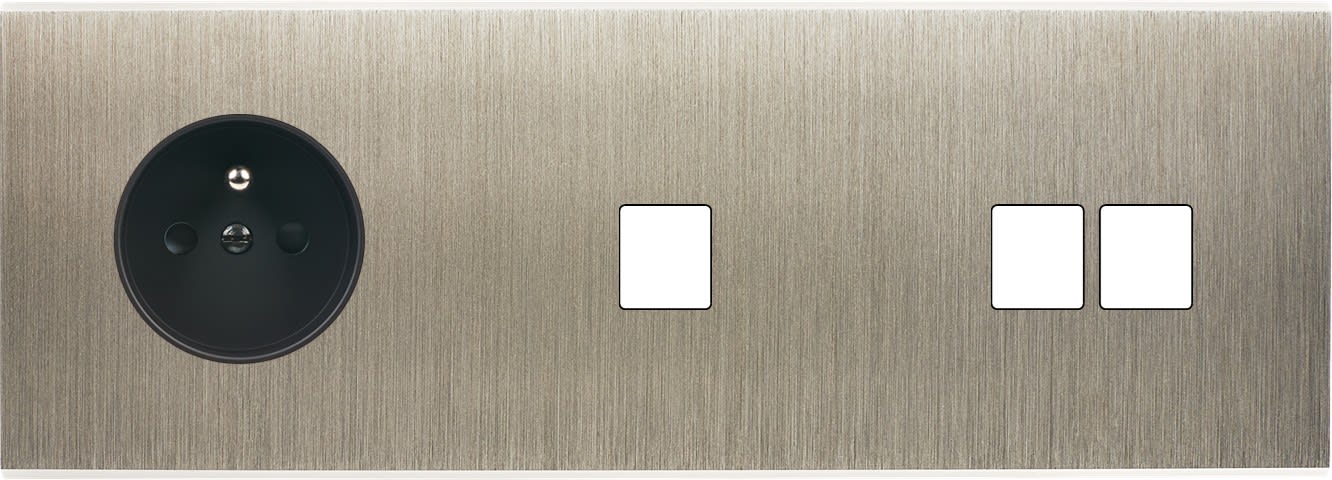 MODELEC - Façade Confidence Laiton Acier Triple Horizontale PC M1 M2