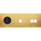 MODELEC - Façade Confidence Laiton Satine Triple Horizontale PC M1 M2 à Vis