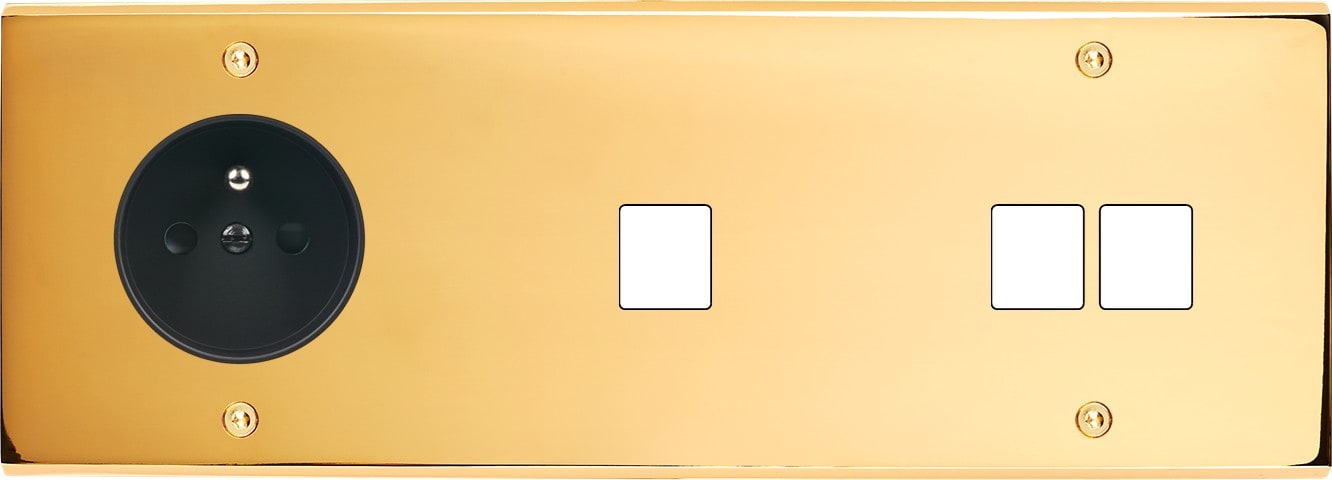 MODELEC - Façade Confidence Laiton Or Miroir Triple Horizontale PC M1 M2 à Vis