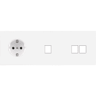 MODELEC - Façade Confidence Laiton Blanc Email Triple Horizontale PCK M1 M2