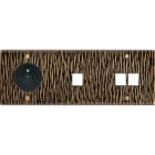 MODELEC - Façade Fascination Laiton Fauve Triple Horizontale PC M1 M2 à Vis