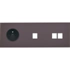 MODELEC - Façade Désir Anthracite Mat Triple Horizontale PC 1 Media 2 Medias