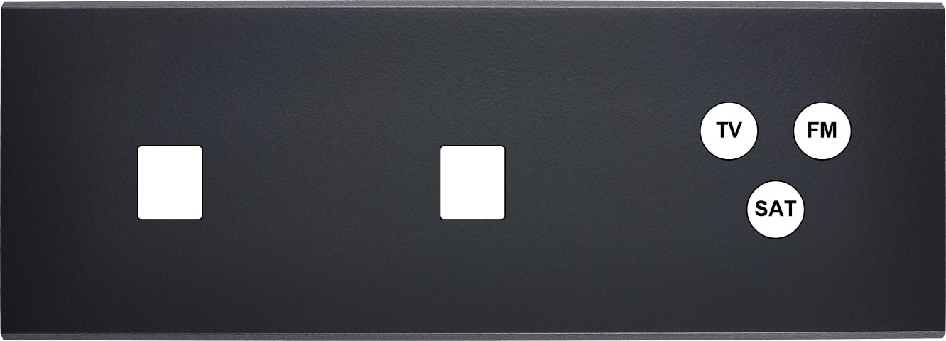MODELEC - Façade Confidence Laiton Noir Triple Horizontale M1 M1 C3