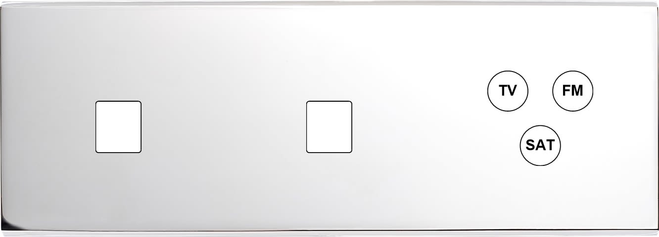 MODELEC - Façade Confidence Laiton Chrome Triple Horizontale M1 M1 C3
