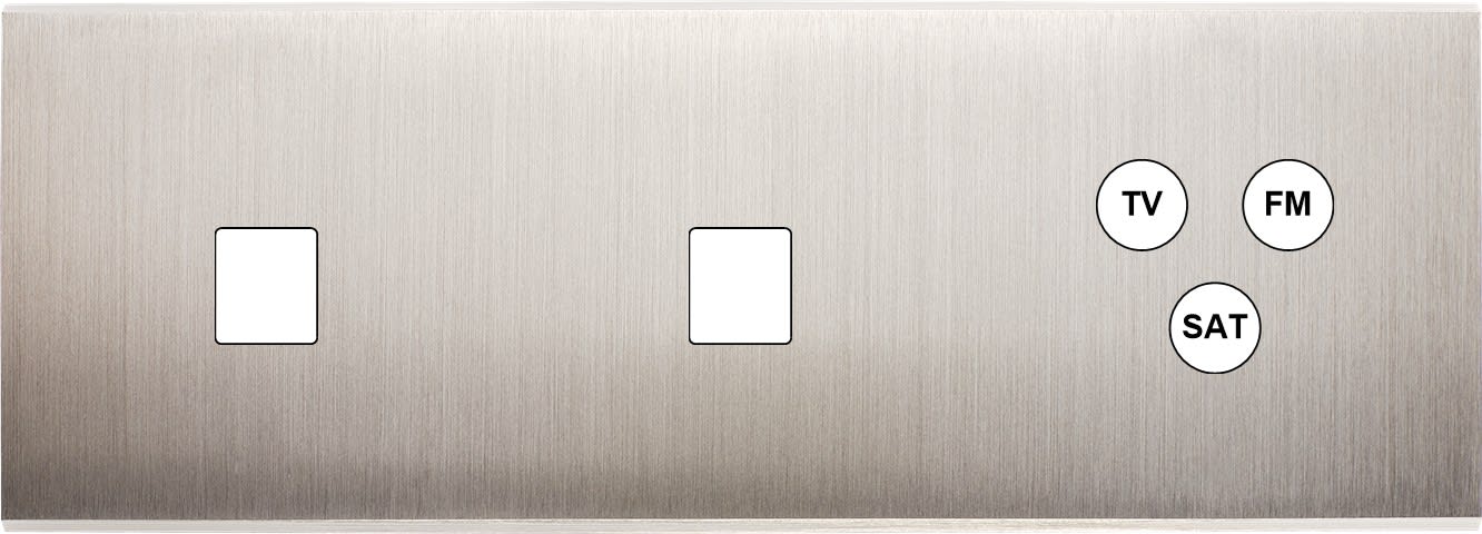 MODELEC - Façade Confidence Laiton Nickel Satine Triple Horizontale M1 M1 C3