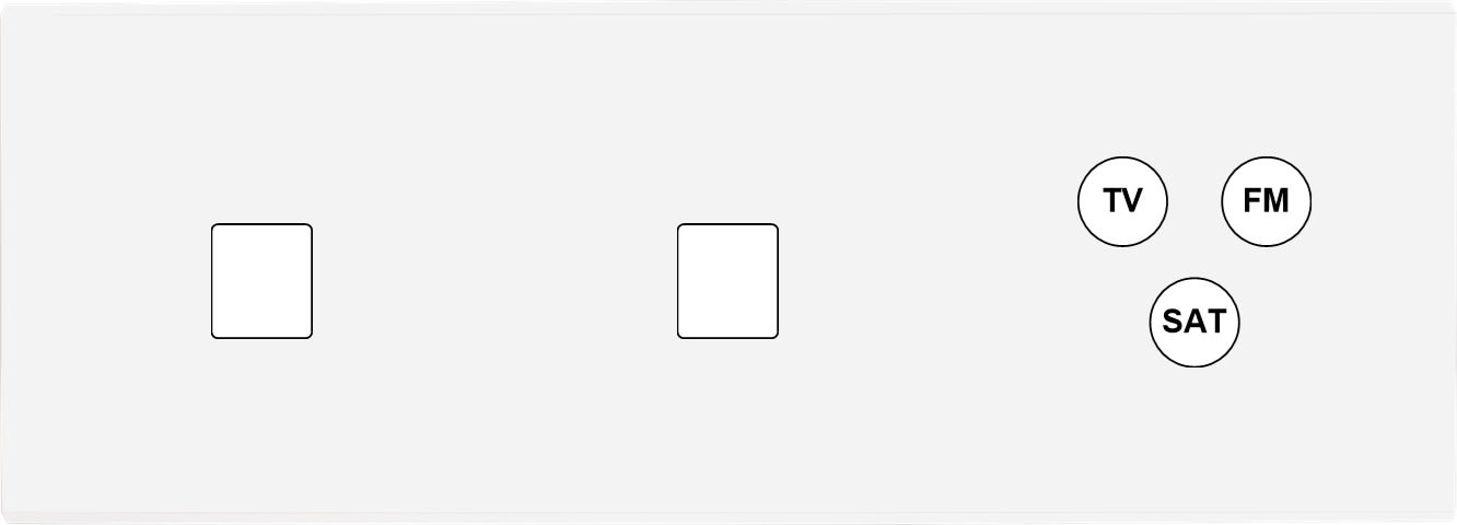 MODELEC - Façade Confidence Laiton Blance Email Triple Horizontale M1 M1 C3 Ne