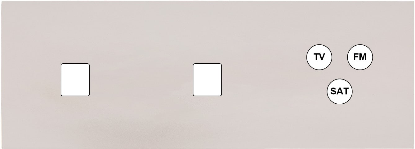 MODELEC - Façade Désir Gris Perle Mat Triple Horizontale M1 M1 C3