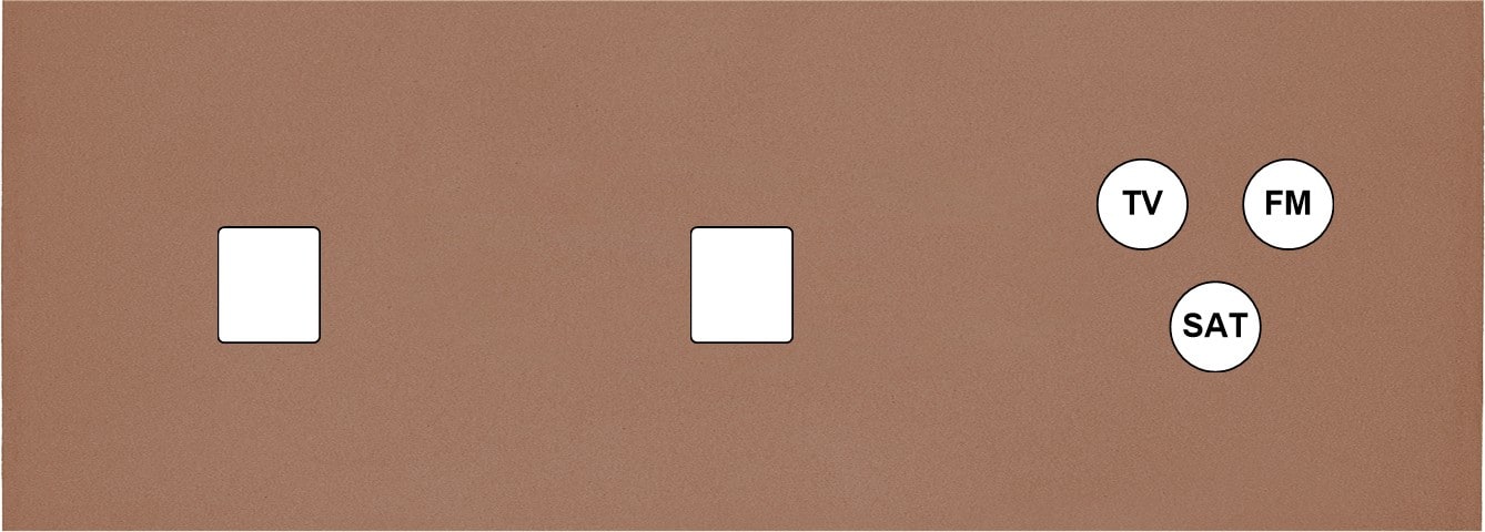 MODELEC - Façade Désir Moka Mat Triple Horizontale M1 M1 C3