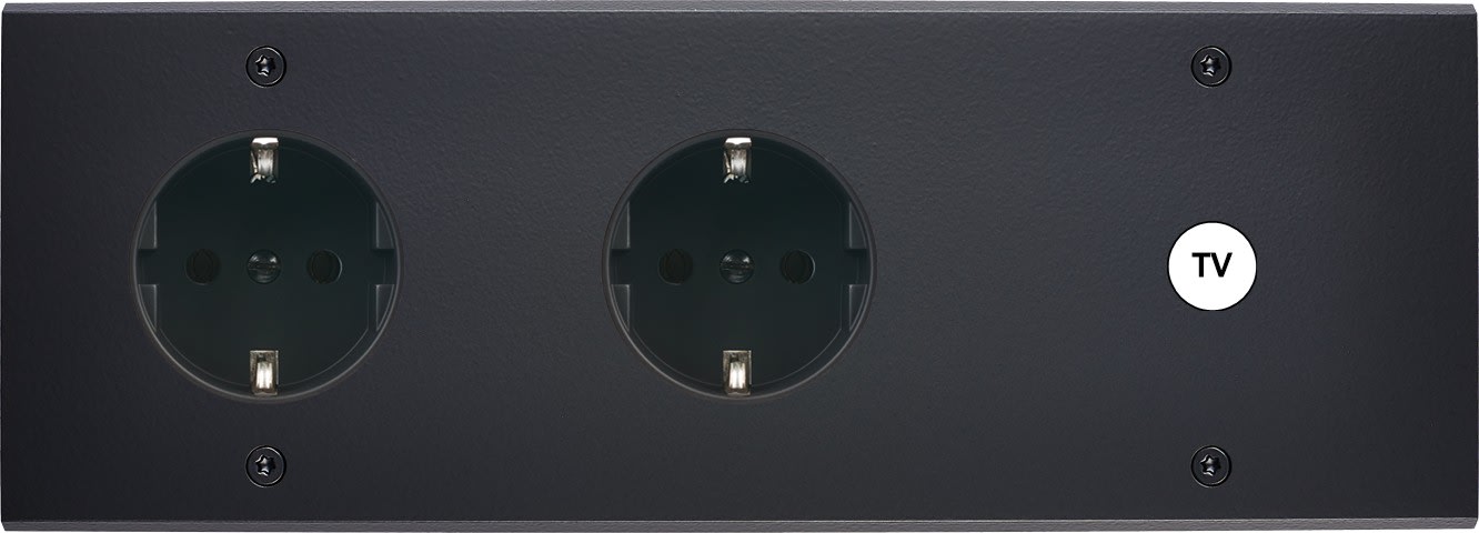 MODELEC - Façade Confidence Laiton Noir Mat Triple Horizontale PCK Pck C1 à Vis