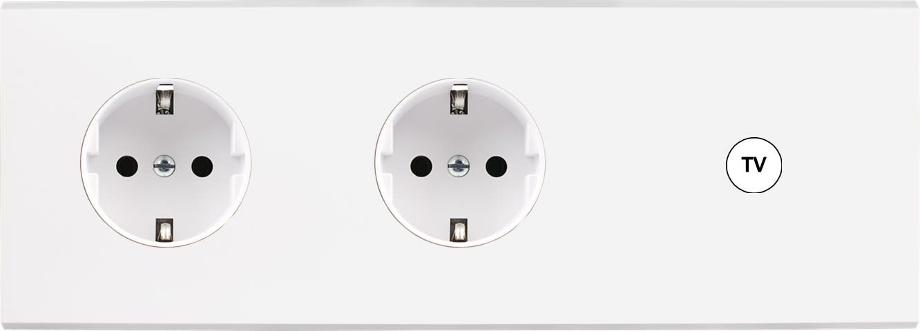 MODELEC - Façade Confidence Laiton Blanc Triple Horizontale PCK Pck C1 Magnetique