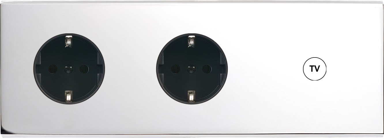 MODELEC - Façade Confidence Laiton Chrome Miroir Triple Horizontale PCK Pck C1 Magnetique