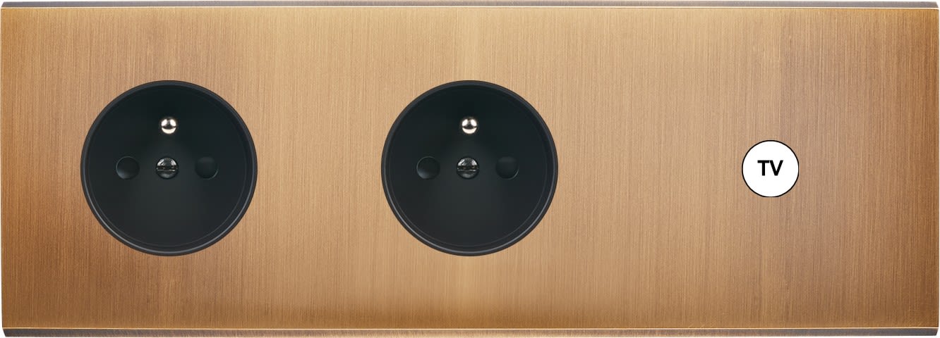 MODELEC - Façade Confidence Laiton Bronze Triple Horizontale PC Pc C1