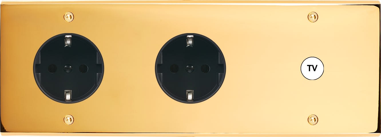 MODELEC - Façade Confidence Laiton Or Miroir Triple Horizontale PCK Pck C1 à Vis