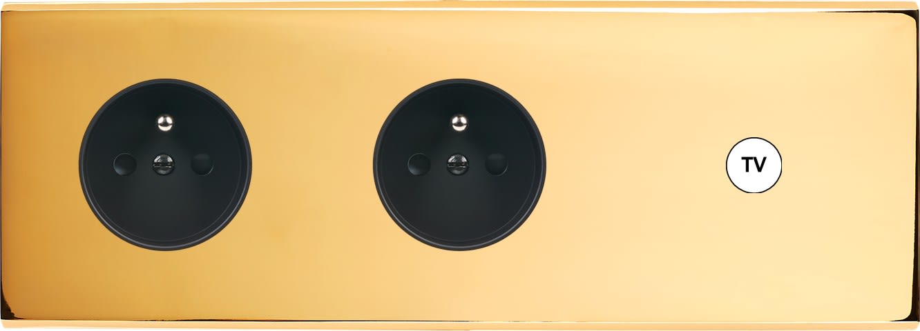 MODELEC - Façade Confidence Laiton Or Miroir Triple Horizontale PC Pc C1