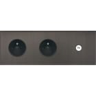MODELEC - Façade Empreintes ANGLE Canon de Fusil Triple Horiz 2 Prises de Courant C1 M