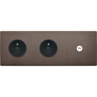 MODELEC - Façade "M" Laiton Canon Fusil Tripl Horizonta 1 Prise 1 Prise 1 Prise Tv Sansvis