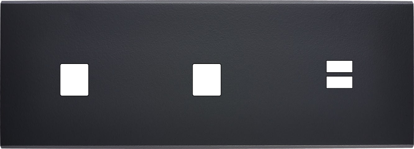 MODELEC - Façade Confidence Laiton Noir Mat Triple Horizontale M1 M1 U1