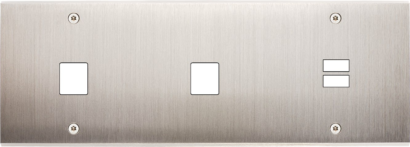 MODELEC - Façade Confidence Laiton Nickel Satine Triple Horizontale M1 M1 U1 Vis