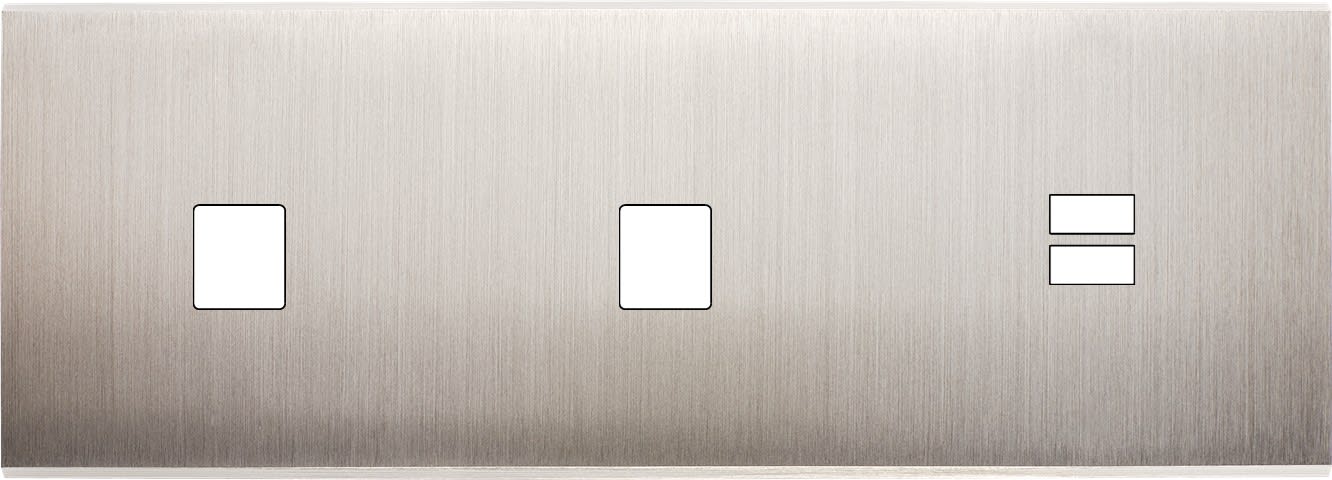 MODELEC - Façade Confidence Laiton Nickel Satine Triple Horizontale M1 M1 U1