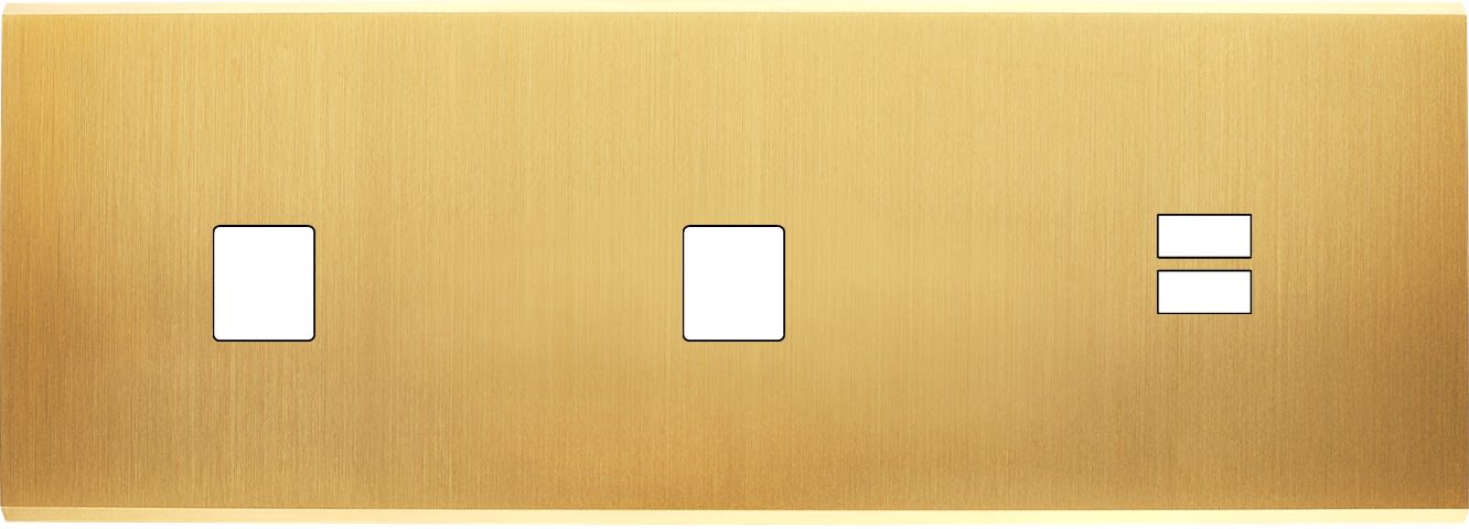 MODELEC - Façade Confidence Laiton Satine Triple Horizontale M1 M1 U1