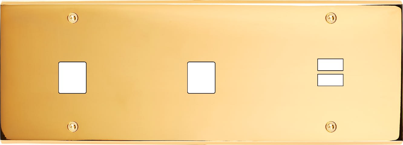 MODELEC - Façade Confidence Laiton Or Miroir Triple Horizontale M1 M1 U1 Vis