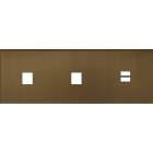 MODELEC - Façade Empreintes ANGLE Vieux Bronze Triple Horiz 1 Média 1 Média Chargeur USB M