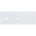 MODELEC - Façade "M" Blanc Mat Triple Horizontale 1 Media 1 Media 1 Chargeur USB magnétiq