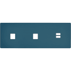 MODELEC - Façade "M" Gris Mat Triple Horizontale 1 Media 1 Media 1 Chargeur USB magnétique