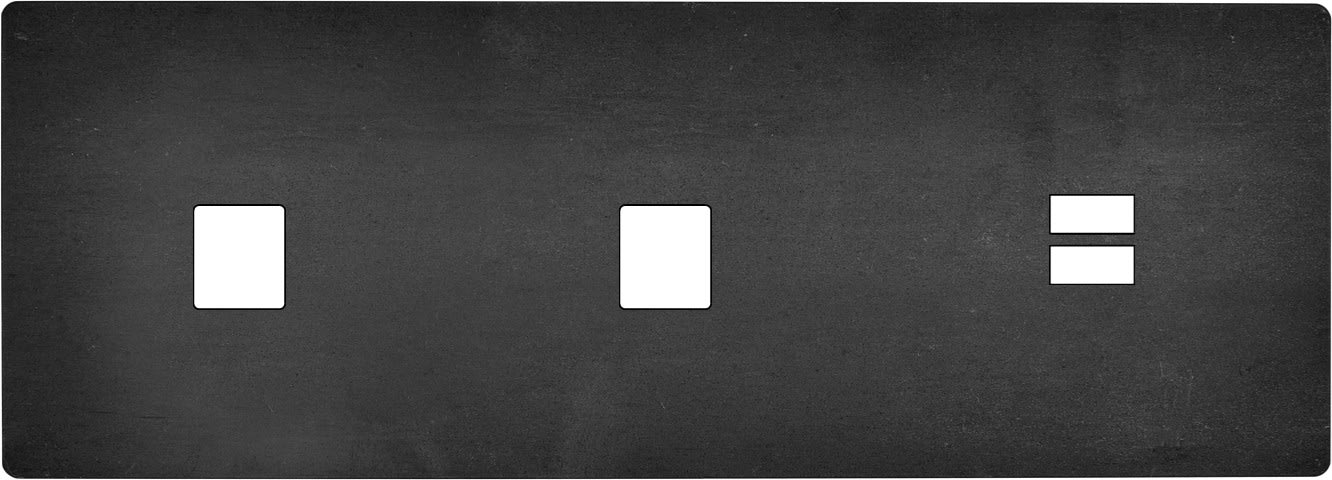 MODELEC - Façade "M" Acier Verni Triple Horizontal 1 Media 1 Media 1 Chargeur USB magnétiq