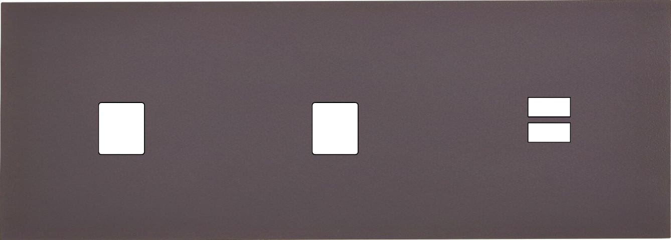 MODELEC - Façade Désir Anthracite Mat Triple Horizontale M1 M1 U1
