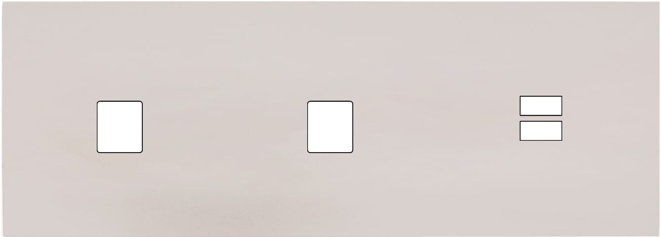 MODELEC - Façade Désir Gris Perle Mat Triple Horizontale M1 M1 U1