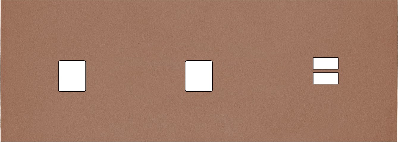 MODELEC - Façade Désir Moka Mat Triple Horizontale M1 M1 U1