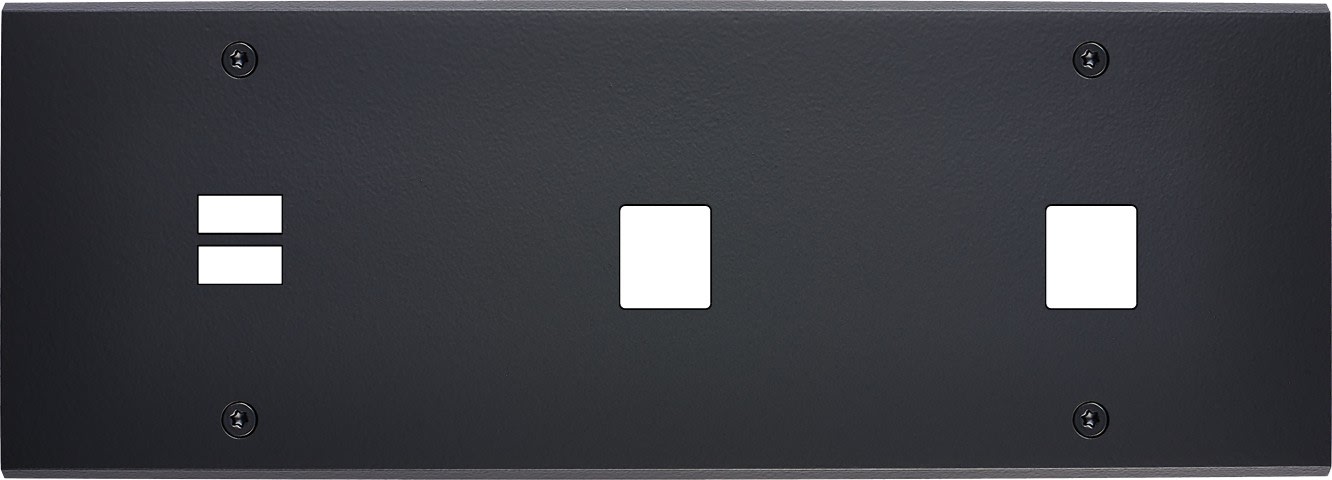 MODELEC - Façade Confidence Laiton Noir Mat Triple Horizontale U1 M1 M1 Vis