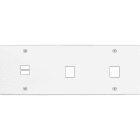 MODELEC - Façade Confidence Laiton Blanc Mat Triple Horizontale U1 M1 M1 Vis