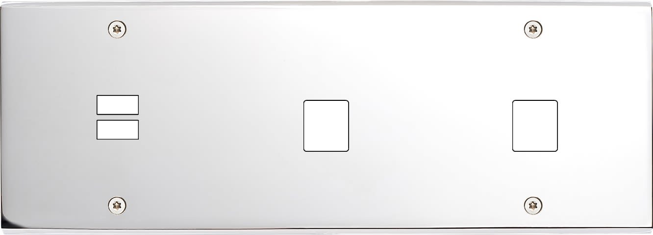 MODELEC - Façade Confidence Laiton Chrome Triple Horizontale U1 M1 M1 Vis