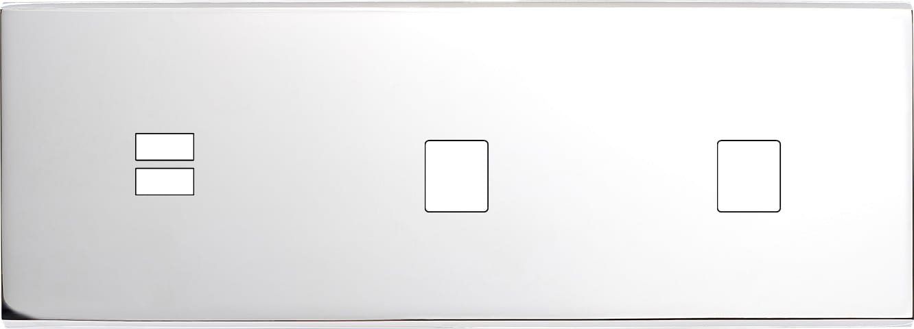 MODELEC - Façade Confidence Laiton Chrome Triple Horizontale U1 M1 M1