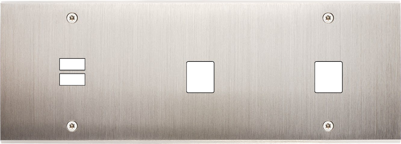 MODELEC - Façade Confidence Laiton Nickel Satine Triple Horizontale U1 M1 M1 Vis