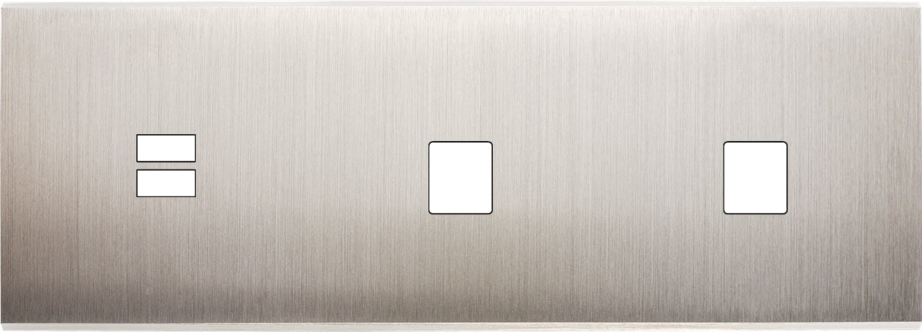 MODELEC - Façade Confidence Laiton Nickel Satine Triple Horizontale U1 M1 M1