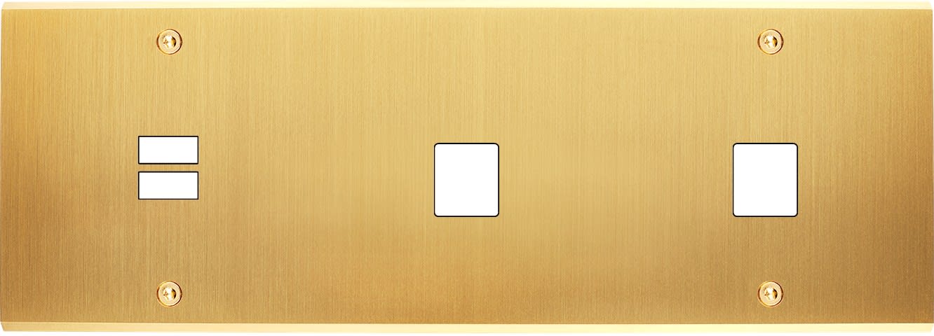 MODELEC - Façade Confidence Laiton Satine Triple Horizontale U1 M1 M1 Vis